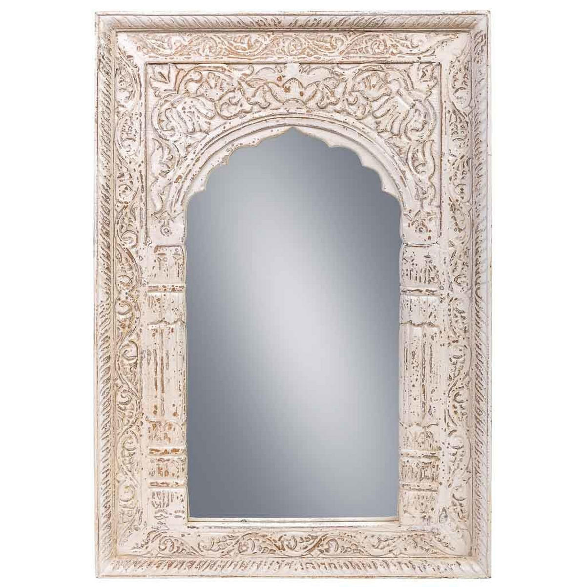 SPIEGEL aus Holz 60x6x87 cm - Weiß, Holz (87/60/6cm) - Wanderlust