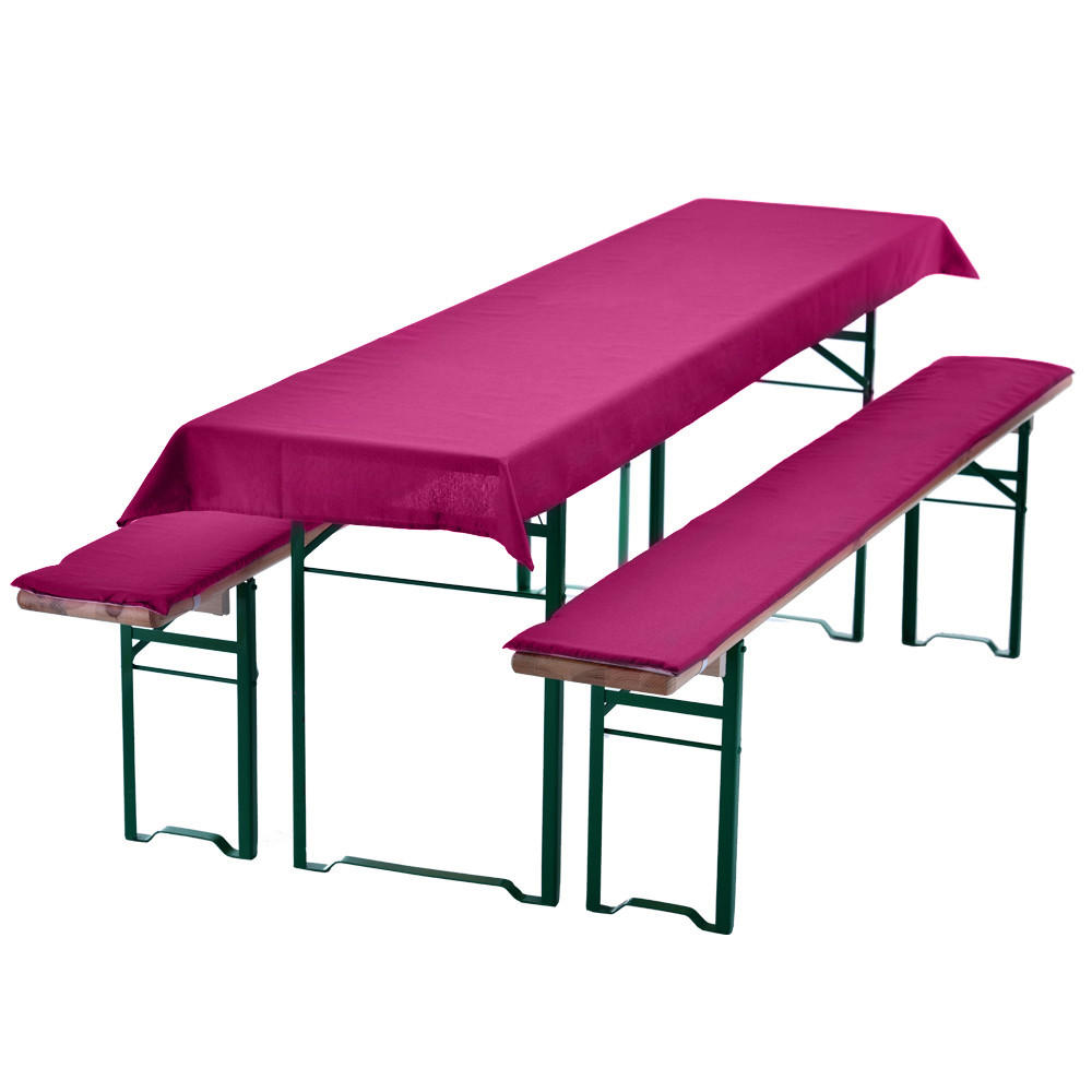 BIERBANKAUFLAGEN Set 240x90 cm Beere - Beere, Textil (90/240cm) - NYVI