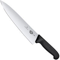 FIBROX Universal-Küchenmesser mit breiter Klinge, Länge 250/380 mm - Schwarz/Weiß, Kunststoff/Metall (25cm) - Victorinox