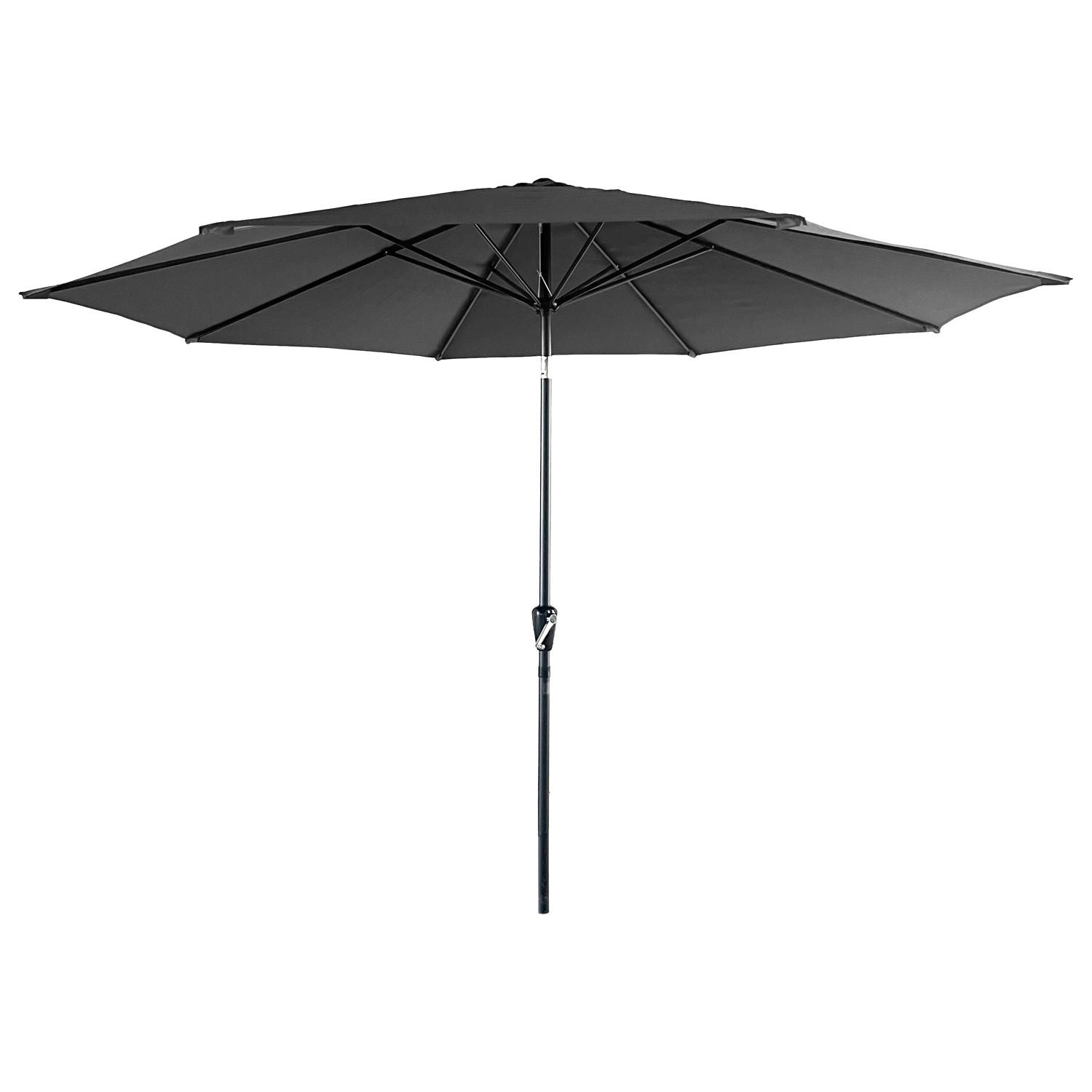 SONNENSCHIRM Hapuna Grau Ø 3,30 m - Grau, Textil (330/330cm) - Happy Garden