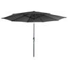 SONNENSCHIRM Hapuna Grau Ø 3,30 m - Grau, Textil (330/330cm) - Happy Garden