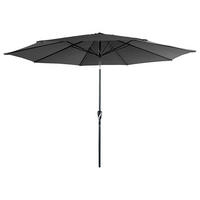 SONNENSCHIRM Hapuna Grau Ø 3,30 m - Grau, Textil (330/330cm) - Happy Garden
