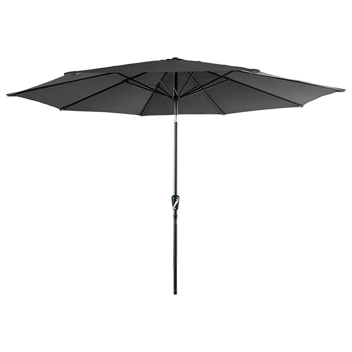 SONNENSCHIRM Hapuna Grau Ø 3,30 m - Grau, Textil (330/330cm) - Happy Garden