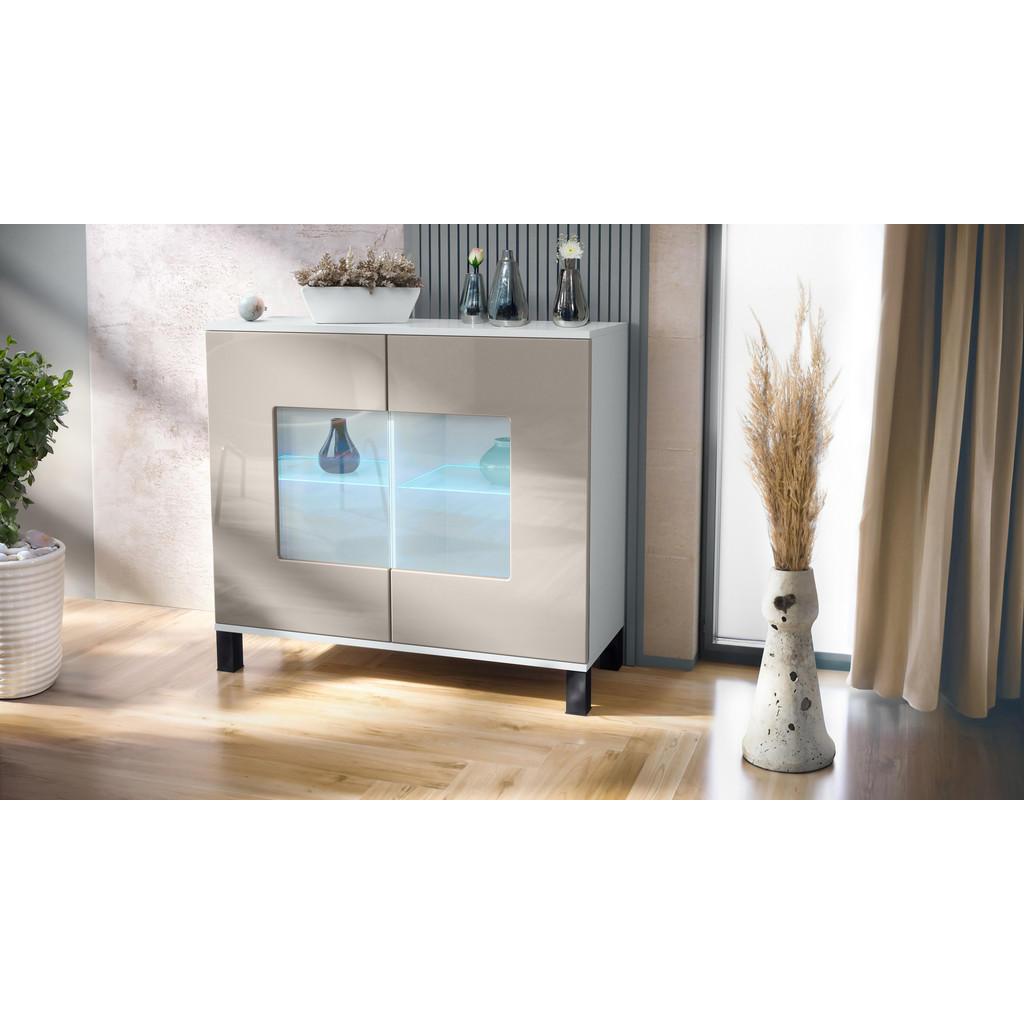 Thumbnail - Vladon Kommode, Sand, Holzwerkstoff, 92.5x84.5x35 cm, Wohnzimmer, Kommoden & Sideboards, Kommoden