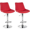 BARHOCKER 2er Set Stoff rot - Rot, Textil/Metall (49.5/91/50cm) - CLP