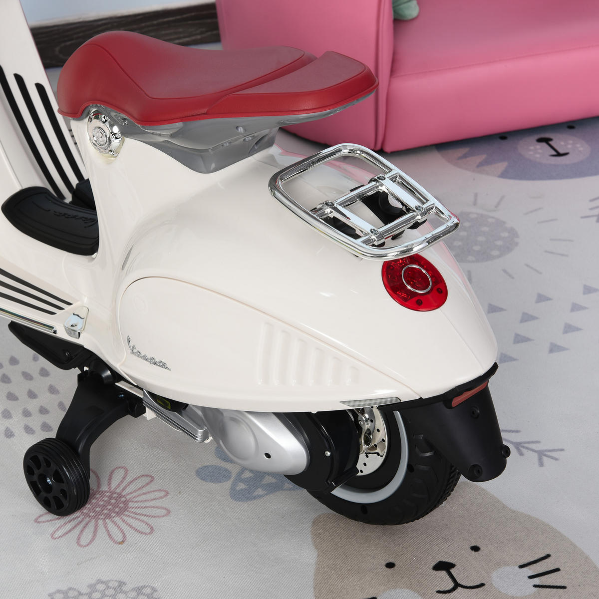 ELEKTRO-KINDERAUTO DE-13038 Stützräder Weiß - Weiß, Kunststoff (108/49/75cm) - ComfortXL
