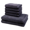 FROTTIERSET Superwuschel 6-teilig - Dunkelgrau, Textil (50/100cm) - MÖVE