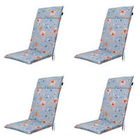 GARTENSTUHLKISSEN Florina 120/50 cm 4er-Set - Blau, Textil (50/8/120cm) - Madison