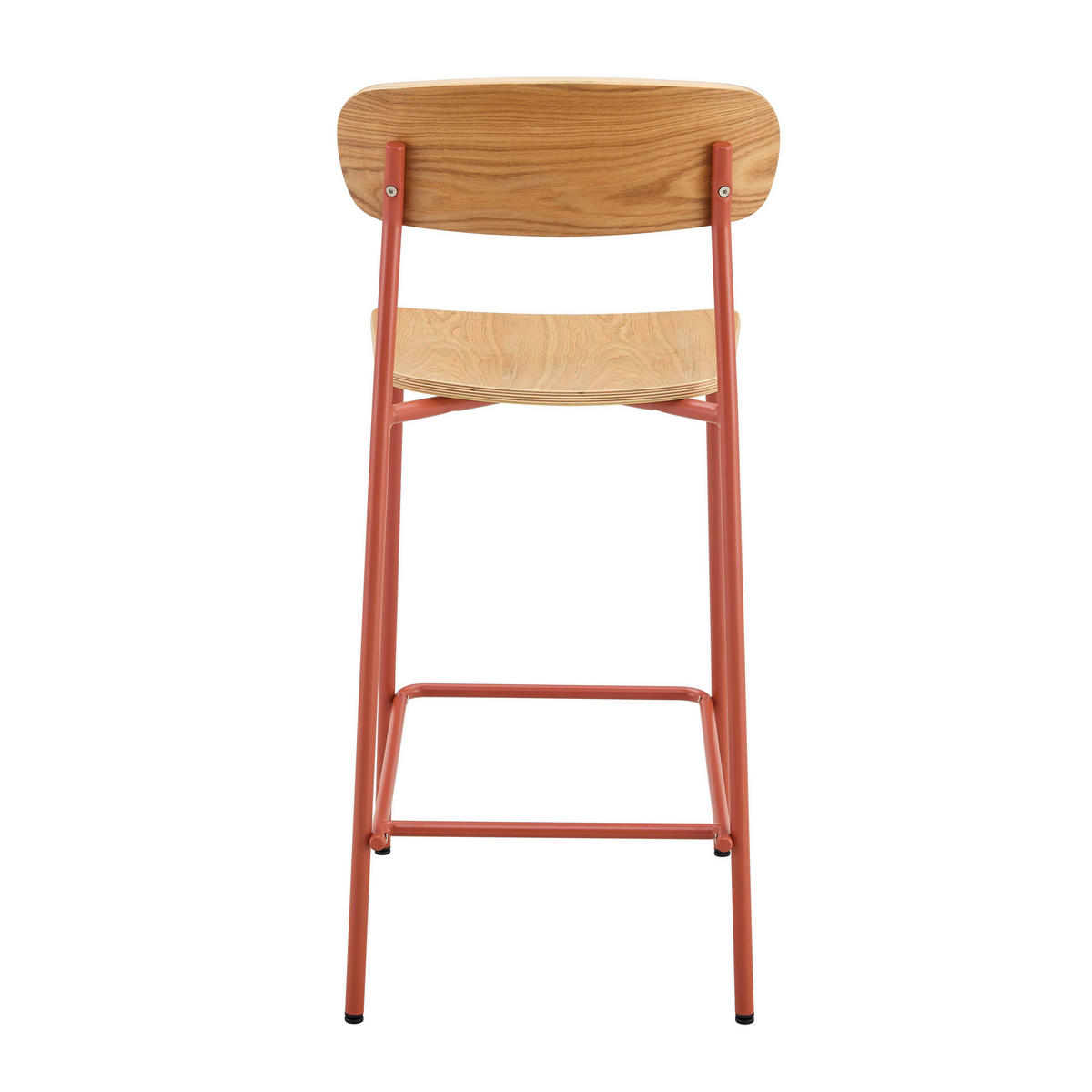 BARSTUHL 2-tlg., Orange - Orange, Metall (42/96/50cm) - Oviala