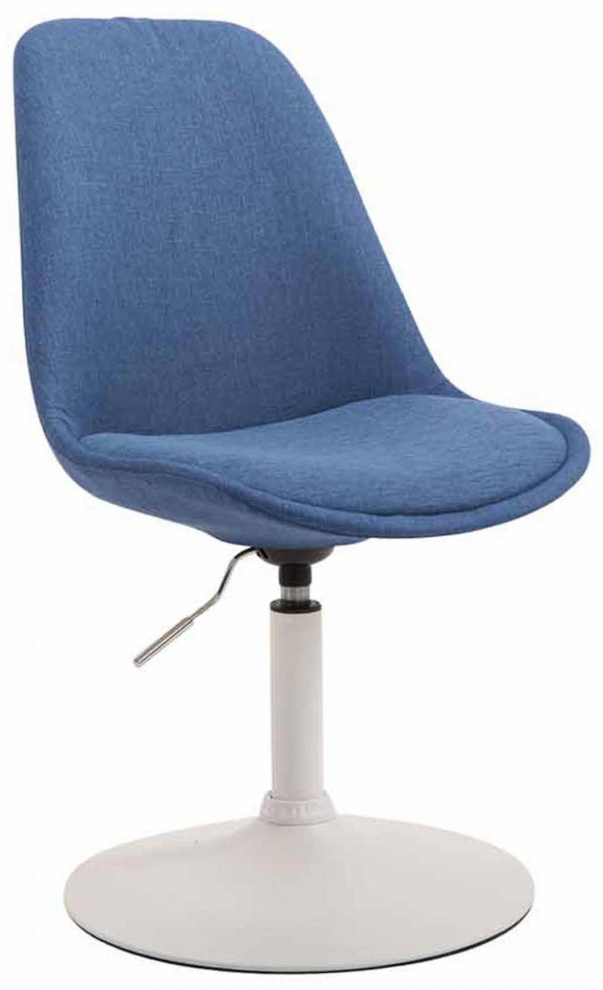 STUHL 4er Set Stoff blau - Blau/Weiß, Textil/Metall (48/76/57cm) - CLP