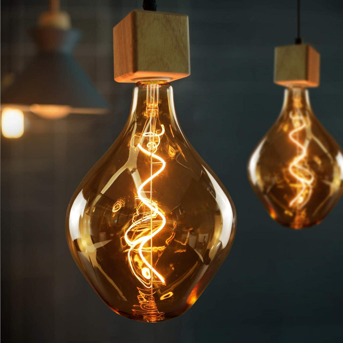 LEUCHTMITTEL Glowmorisyn 16.5/16.5/27 cm - Braun, Glas (16.5/27cm) - ZMH