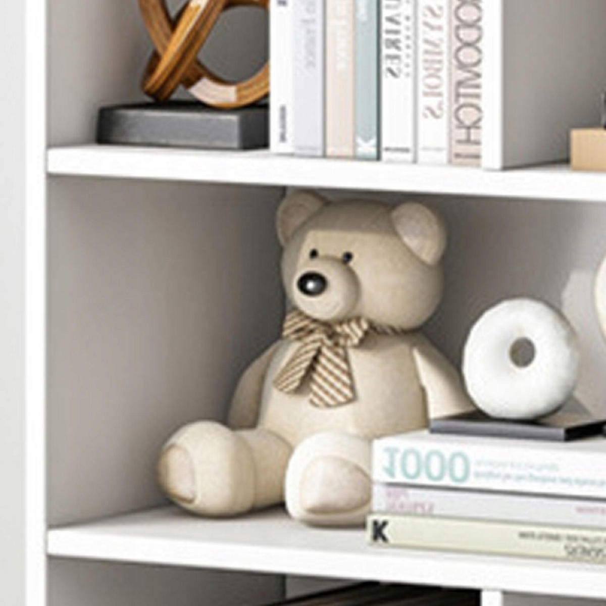 BÜCHERREGAL, weiß, 100/24/104 cm - Weiß, Holzwerkstoff (100/104/24cm) - MUVU