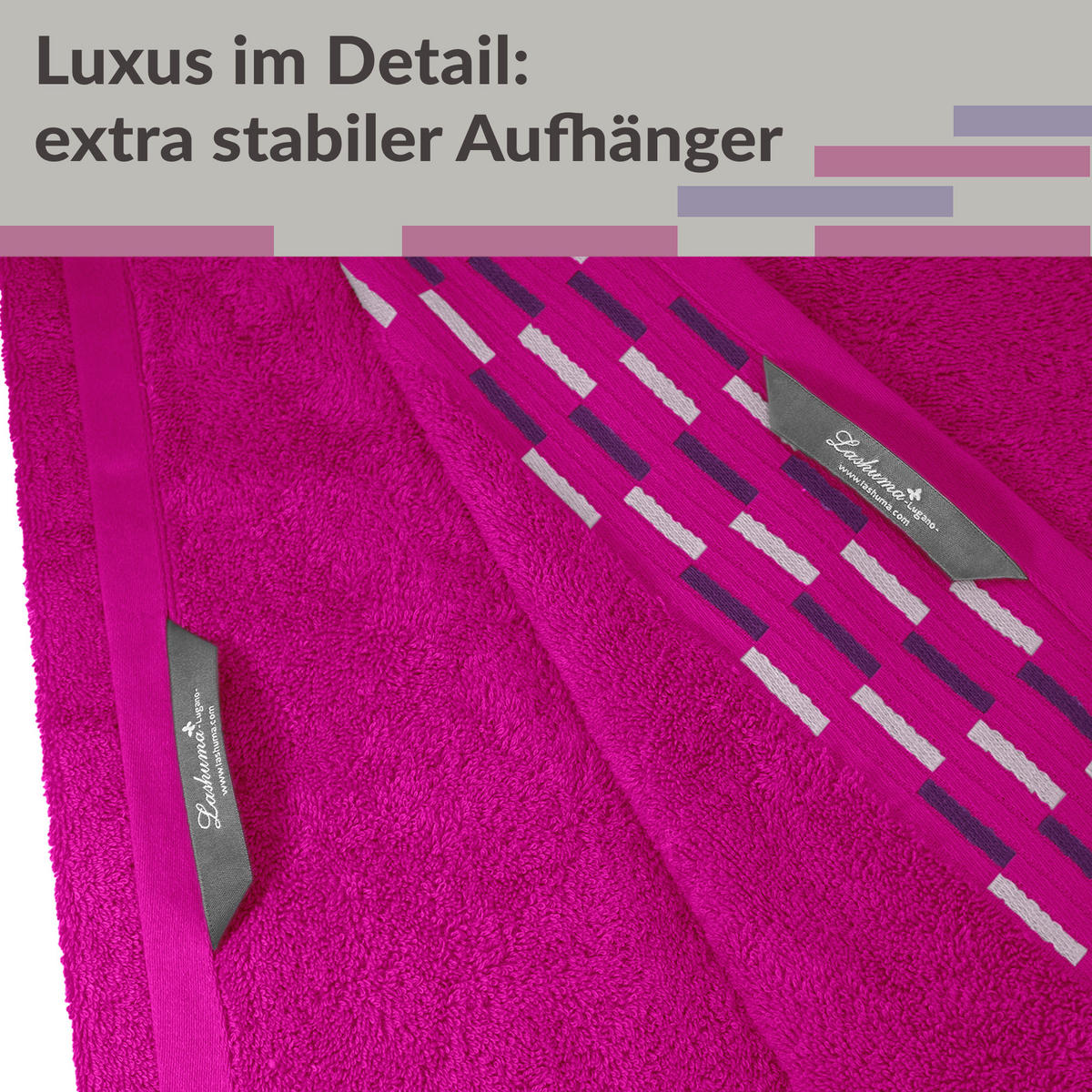 SAUNATUCH Lugano Purpur 80x200 cm - Pink, Textil (80/200cm) - Lashuma