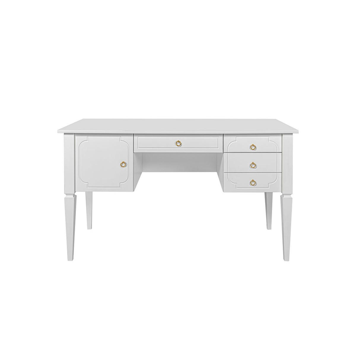 PSACÍ STŮL Royal Bílá - bílá, kompozitní dřevo (60/132/78cm) - Petits-meubles