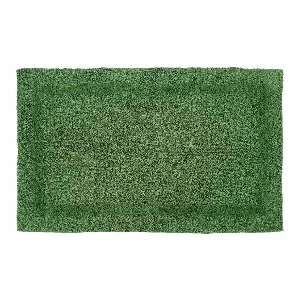 BADEMATTE 70/120 cm, 100% Baumwolle, wendbar - Smaragdgrün, Textil (70/120cm) - Homescapes