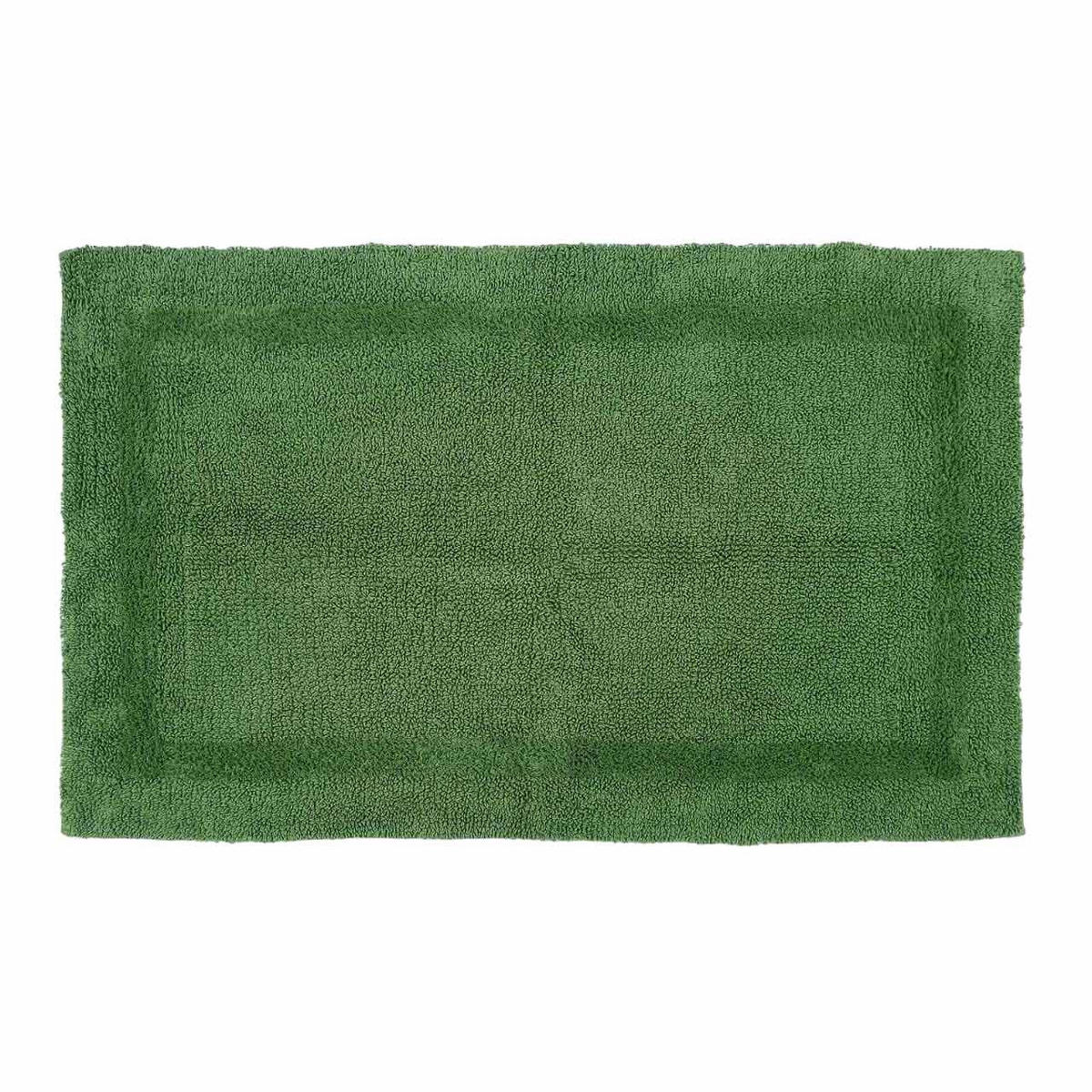 BADEMATTE 70/120 cm, 100% Baumwolle, wendbar - Smaragdgrün, Textil (70/120cm) - Homescapes