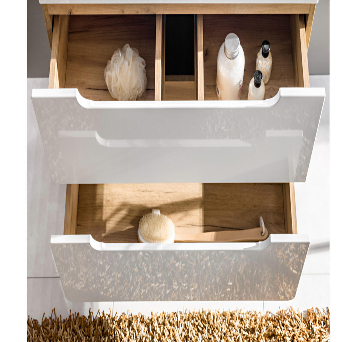 WASCHTISCH Luton-56 - Weiß, Holzwerkstoff (52/61/40cm) - Lomado