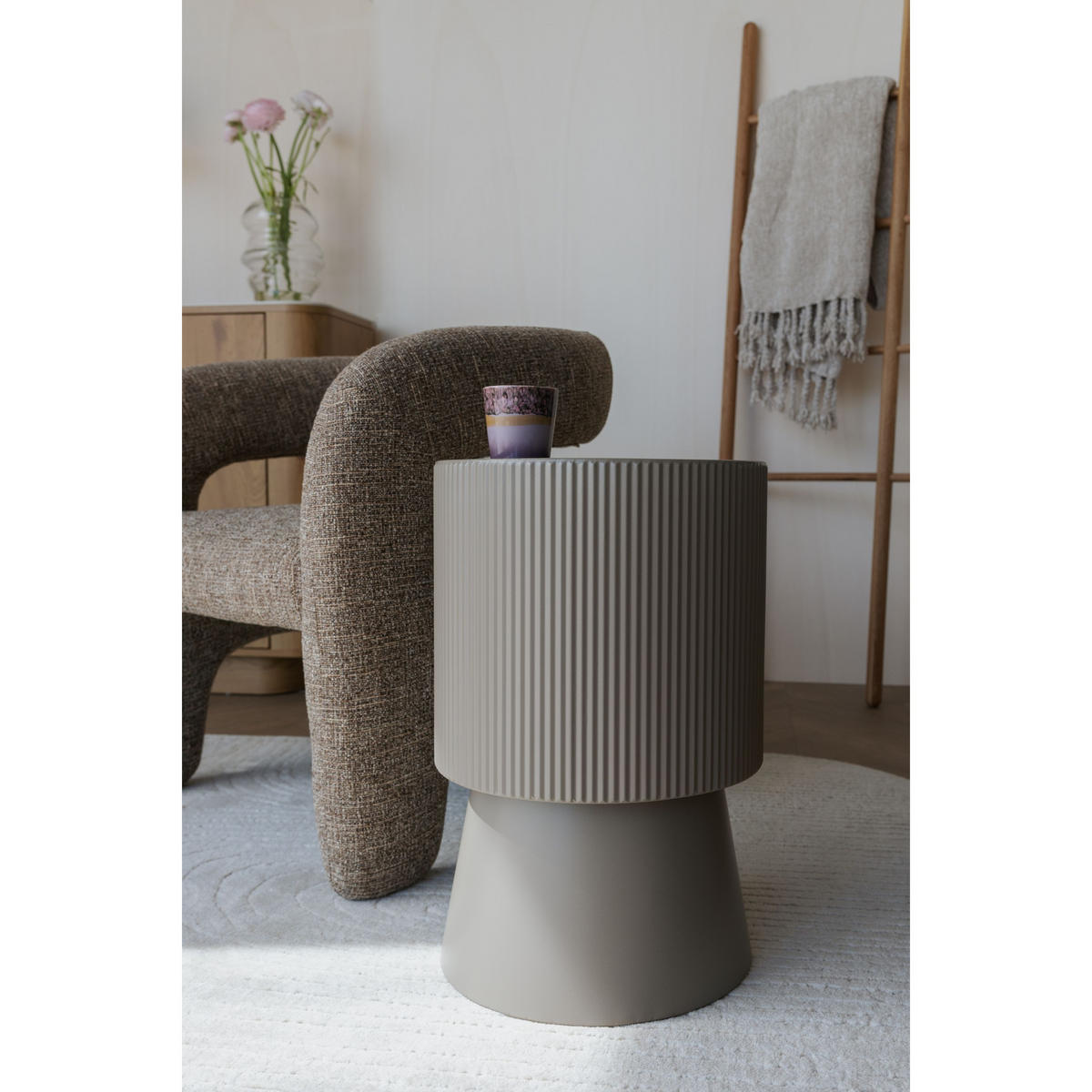 BEISTELLTISCH Brian Beige - Beige, Metall (33/33/50cm) - Housecraft Living