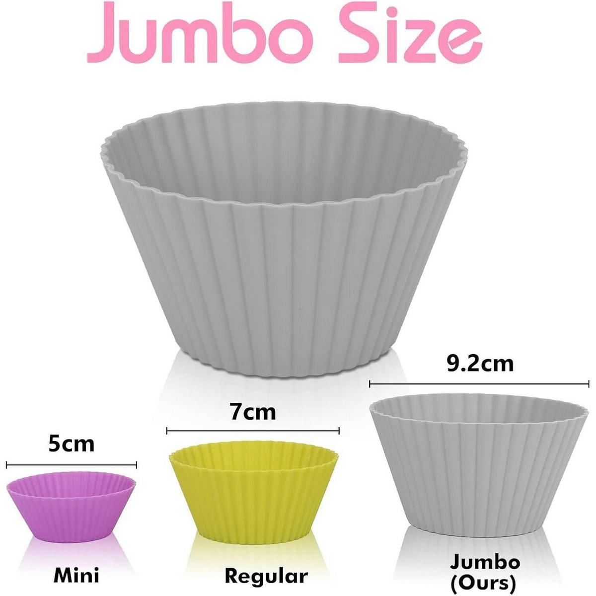 MUFFINFORMEN Silikon 12er-Pack 9,2 cm - Multicolor, Kunststoff (5.7/5/9.2cm)