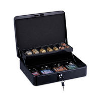 GELDKASSETTE Euro-Münzzählbrett - Schwarz, Kunststoff/Metall (30.5/8.5/24.5cm) - Relaxdays