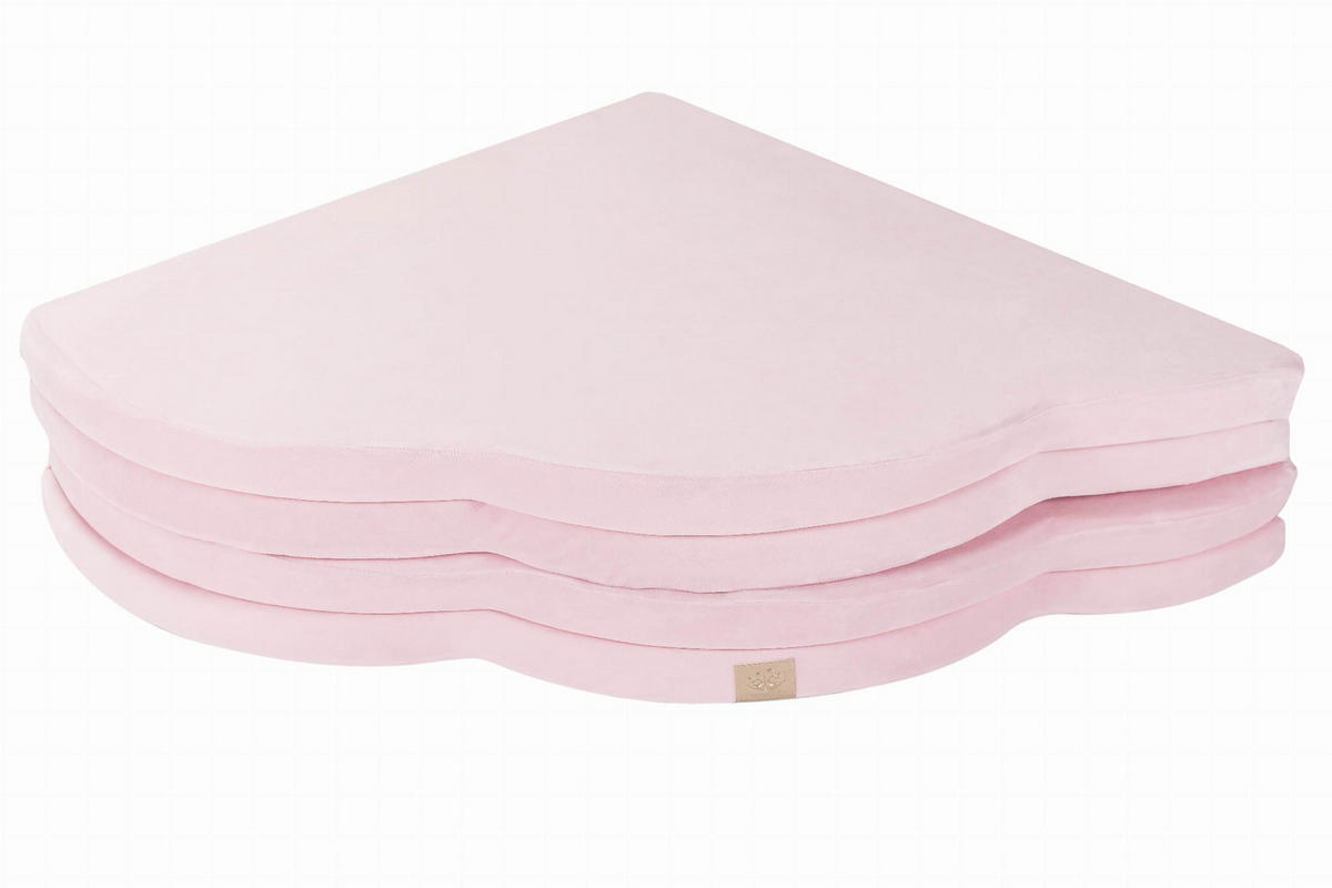 SPIELMATTE für Kinder, Wolke, Samt, Hellrosa - Pink, Textil (160/160cm) - MeowBaby