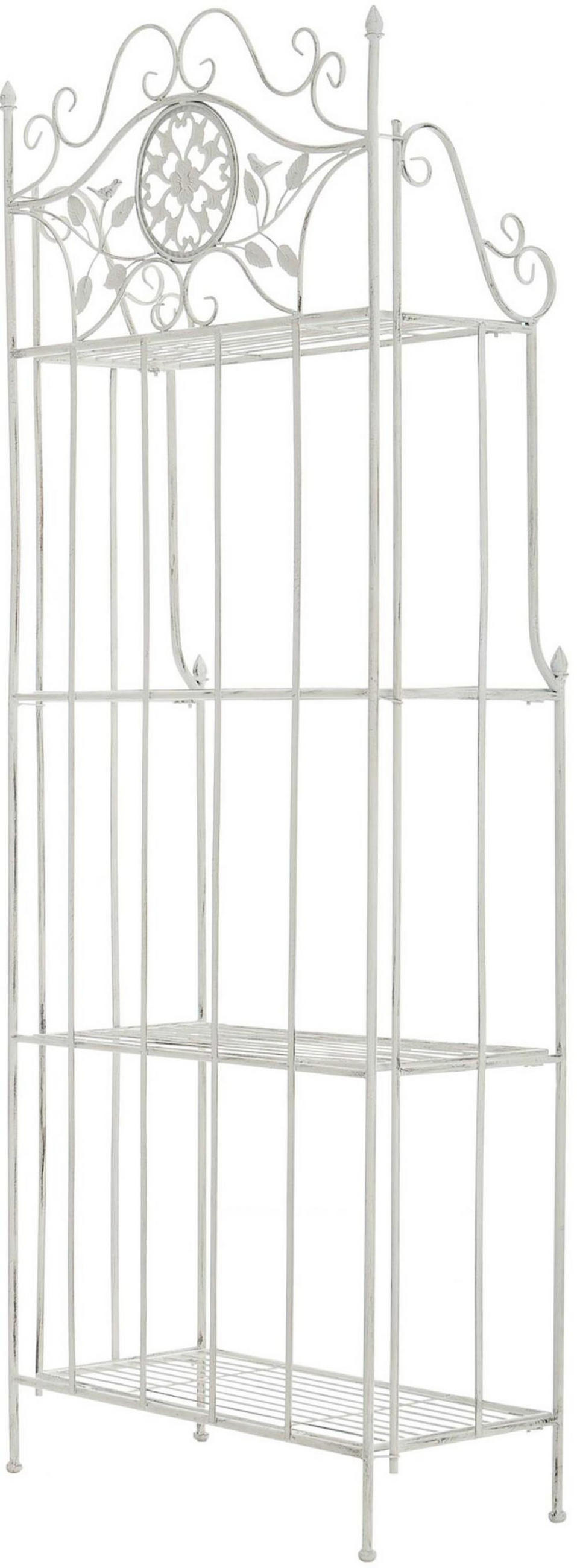 STANDREGAL Metall Antik Weiß - Weiß, Metall (66/175/32cm) - CLP