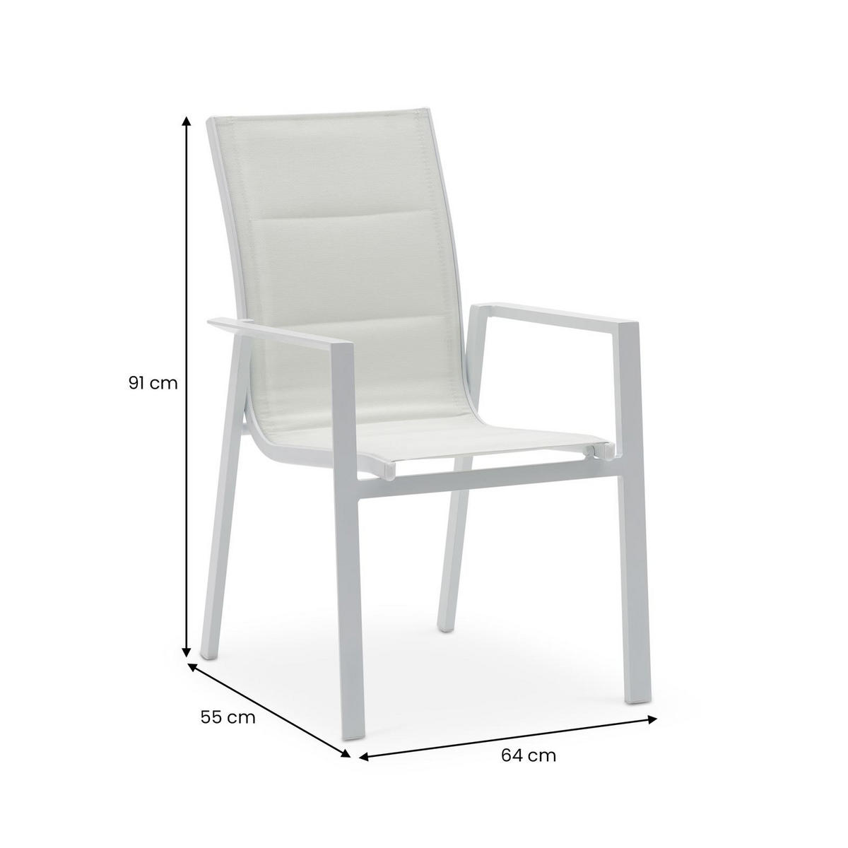 GARTENMÖBEL SET TRAPANI 7er Set grau, weiß - Grau, Glas/Metall - IDIMEX