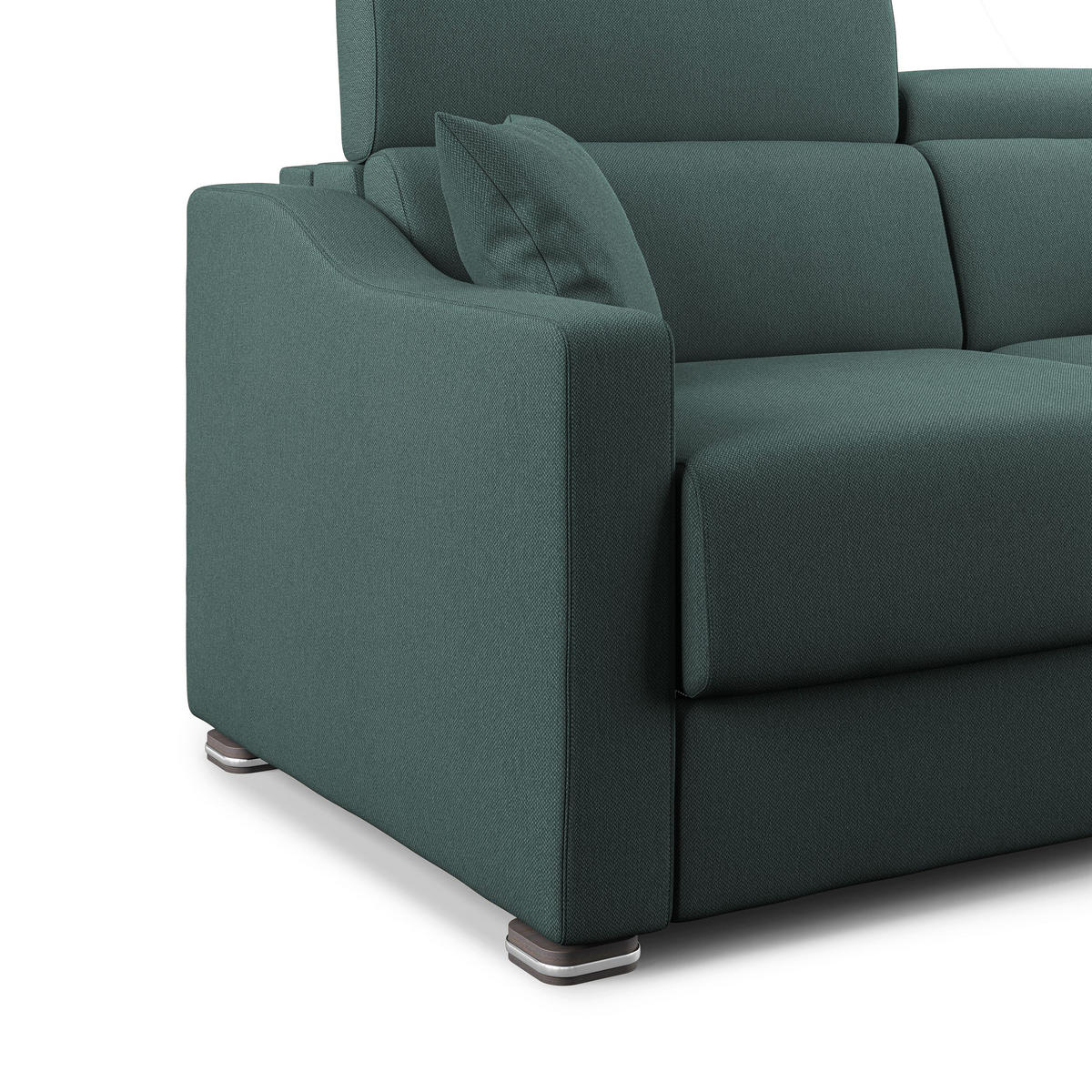 SCHLAFSOFA Amber - Grün, Textil (191/100/98cm) - Divani.store