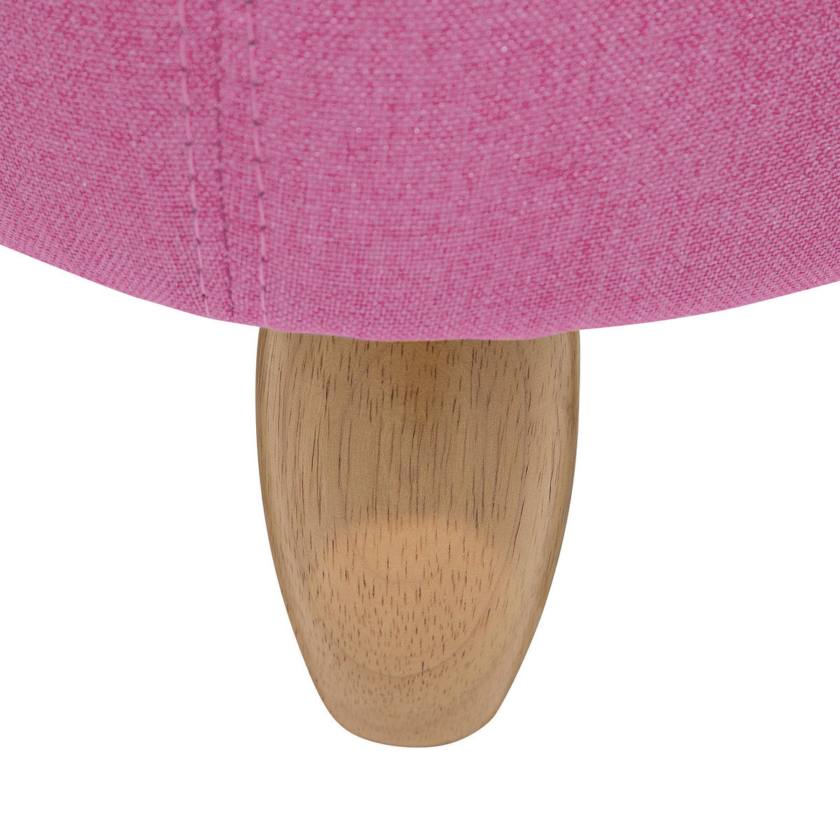 HOCKER Piggy 32/50/35 cm - Pink, Kunststoff/Textil (50/35/32cm) - Beliani