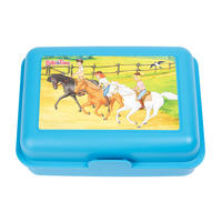 BROTDOSE Bibi & Tina Pferde Blau 17,5 x 12,8 x 6,9 cm - Blau, Kunststoff (17.5/6.9/12.8cm) - United Labels
