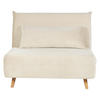 1-SITZER-SCHLAFSOFA Samtstoff Creme Setten - Creme, Textil (104/82/190cm) - Beliani