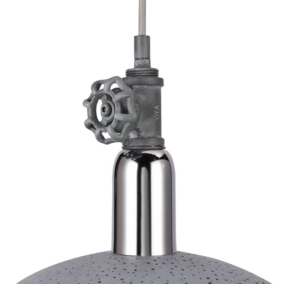 LED HÄNGELEUCHTE Fabian Grau Chrom - Grau, Metall (40/40/150cm)