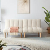 SCHLAFSOFA aus Cord 167 cm Beige mit 3-fach verstellbarer Rückenlehne und Schlaffunktion - Beige, Textil (167/72/82cm) - Modfu