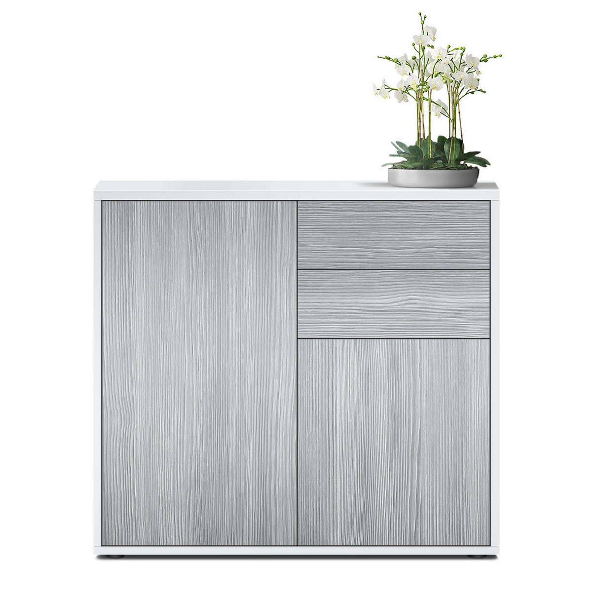KOMMODE Ben Front in Avola-Anthrazit - Anthrazit, Holzwerkstoff (79/74/36cm) - Vladon