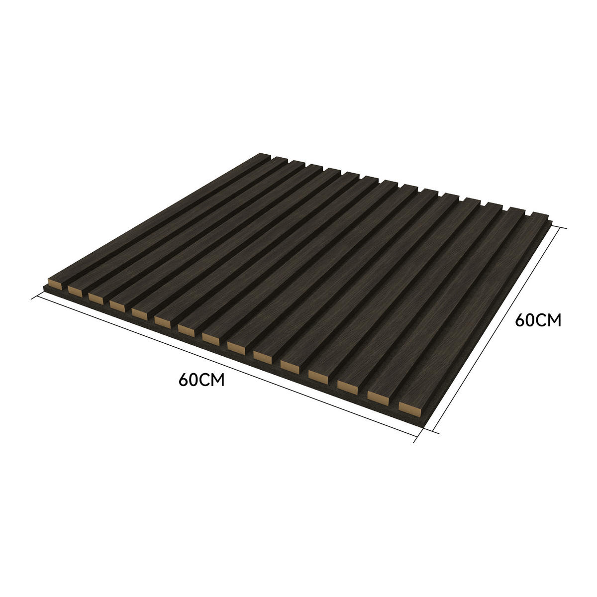 AKUSTICKÝ SET STĚNOVÝCH PANELŮ Vang 8 KS II - barva stříbrného dubu, kompozitní dřevo/plast (60/60/2.1cm) - NEU.HOLZ