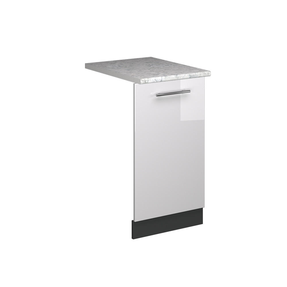 Vicco ČELNÍ PANEL MYČKY Fame-Line Bílá vysoký lesk 45 cm s pracovní deskou
