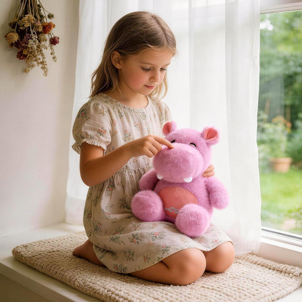 WÄRMEKISSEN Nilpferd 0,7 kg 23 cm - Rosa, Textil (19/25cm)