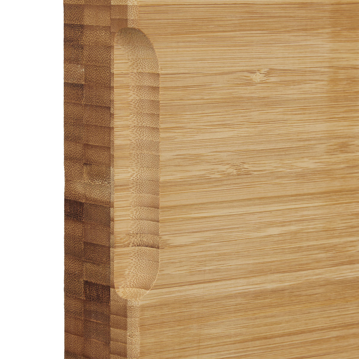 HACKBRETT Natur Bambus gestreift 45x35 cm - Hellbraun, Holz (45/35cm) - Relaxdays