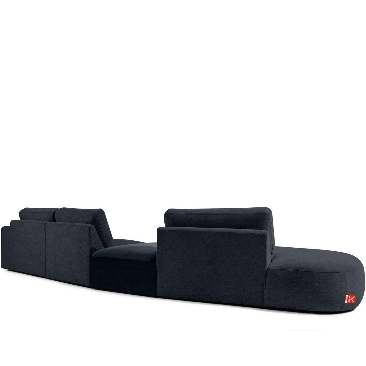 5-SITZER ECKSOFA ZUCCO Chenille links, Dunkelblau - Dunkelblau, Textil (430/84/105cm) - KONSIMO®