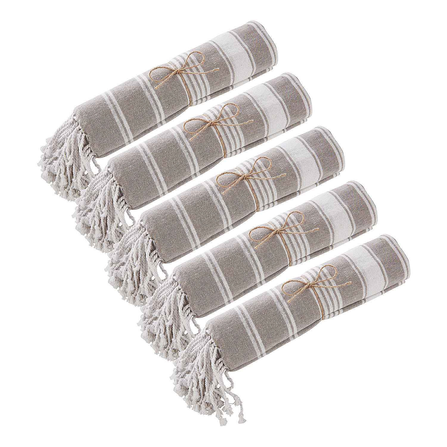 HAMAMTUCH (5er Set) Surfside - Grau, Textil (90/170cm) - Butlers