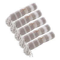 HAMAMTUCH (5er Set) Surfside - Grau, Textil (90/170cm) - Butlers