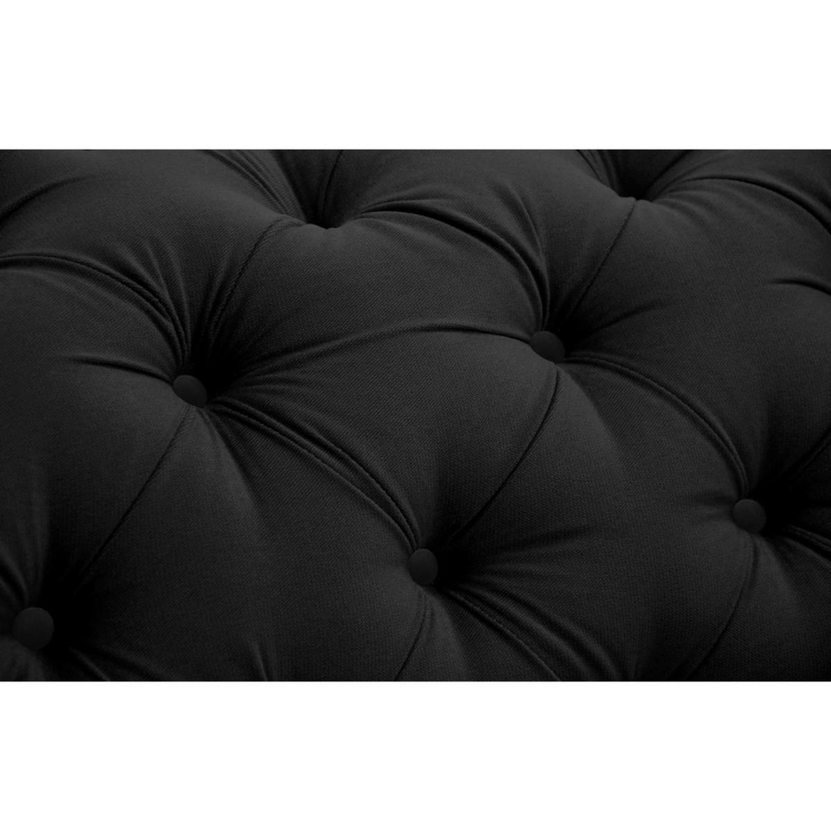 ECKSCHLAFSOFA Chester im Chesterfield-Stil, Schwarz, rechts - Schwarz, Textil (278/173cm) - Beautysofa