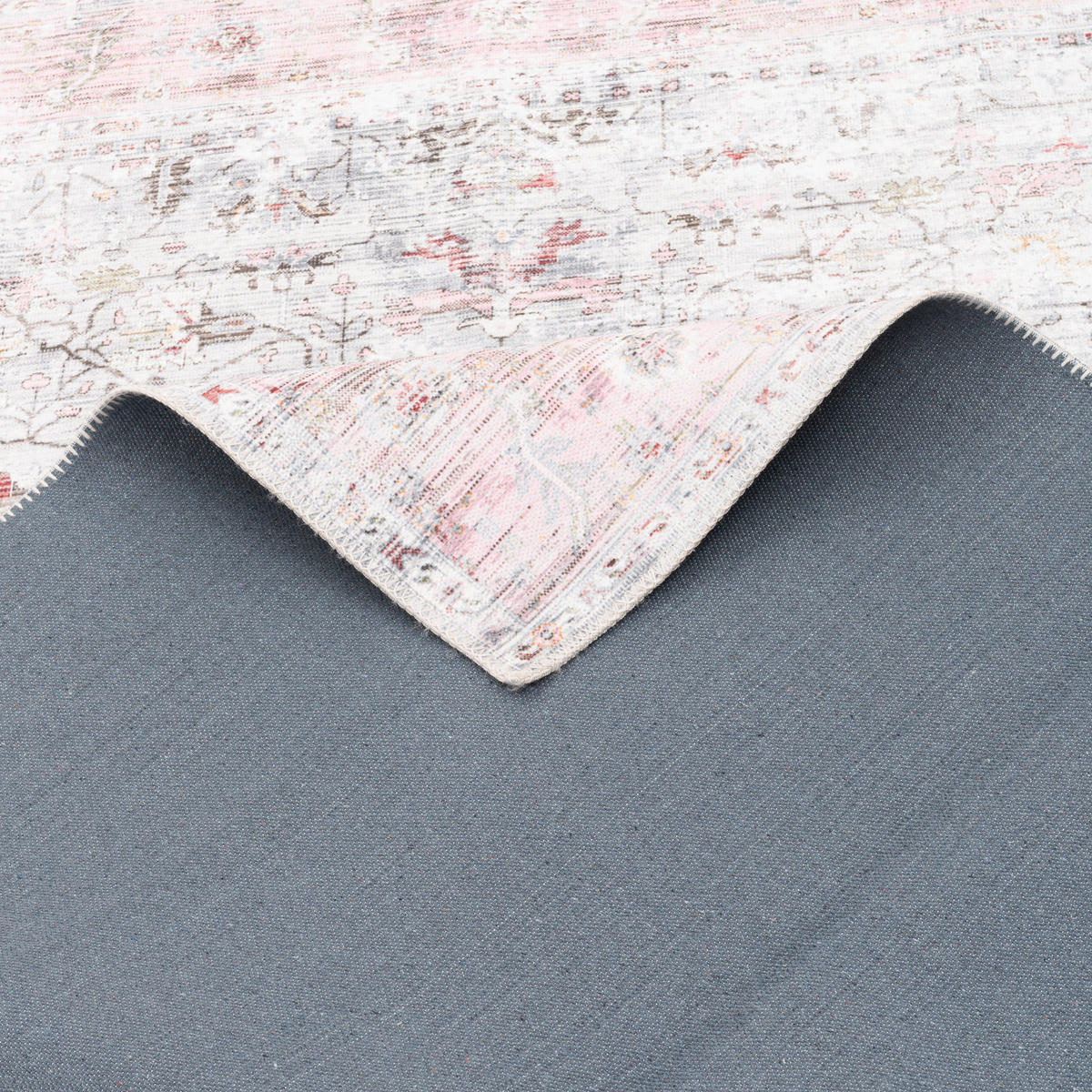 VINTAGE DESIGNERTEPPICH FINESSE ORIENT BORDÜRE - Rosa, Textil (80/150cm) - Pergamon