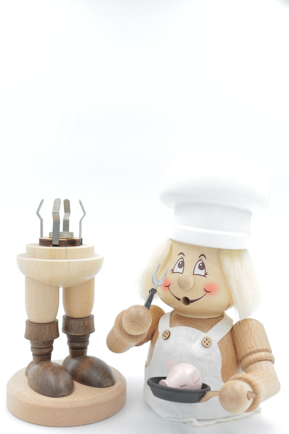 RAUCHFIGUR Wichtel Koch 32 cm - Multicolor, Holz (15/34/0.1cm)