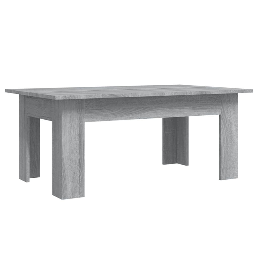 COUCHTISCH Moderner 100/60/42 cm aus Holzwerkstoff Grau Sonoma Rechteckig - Silbereichenfarben, Holz (60/100/42cm) - vidaXL