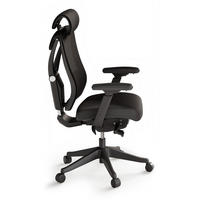 BÜROSTUHL Verstellbarer Ergonomischer SitPro Schwarz 3-Dimensional Armlehne, Integrierte 5-Wege-Lendenwirbelstütze - Schwarz, Kunststoff (72/113/67cm) - Desktronic