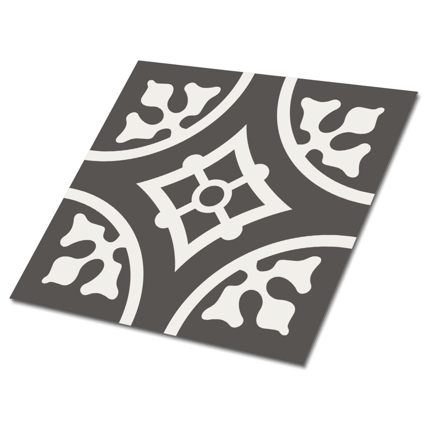 FLIESENAUFKLEBER 9 Stück 30x30 cm selbstklebend Orientalisches Muster - Grau, Textil (30/1.6/30cm) - TULUP
