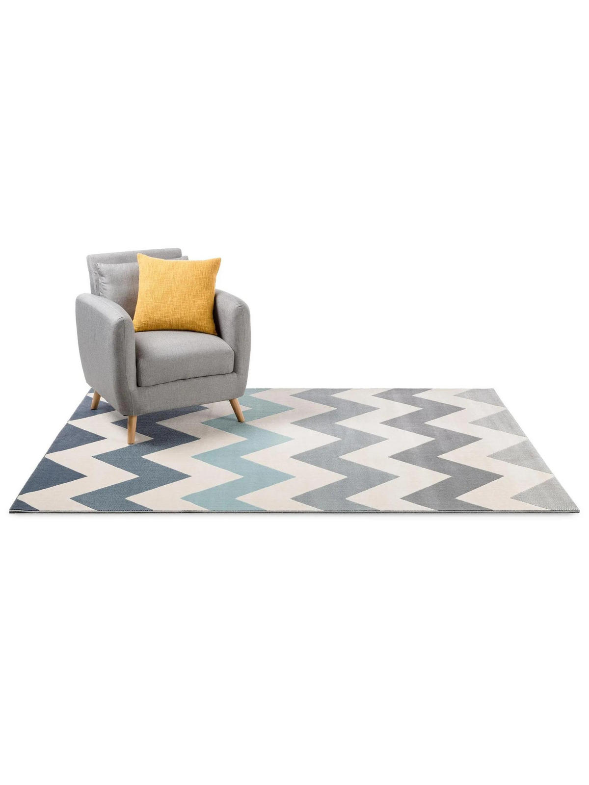 TEPPICH Dessert Blau 140x200 cm - Blau, Textil (140/200cm) - benuta Pop