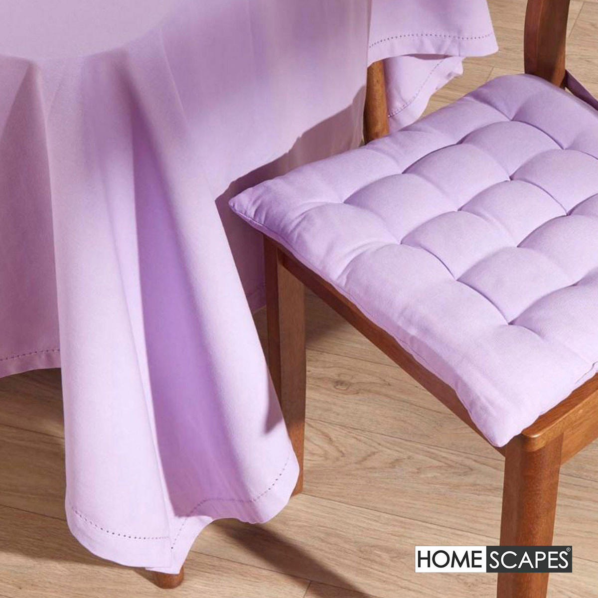 TISCHDECKE flieder rund 178 cm, 100% Baumwolle - Flieder, Textil (178/178cm) - Homescapes