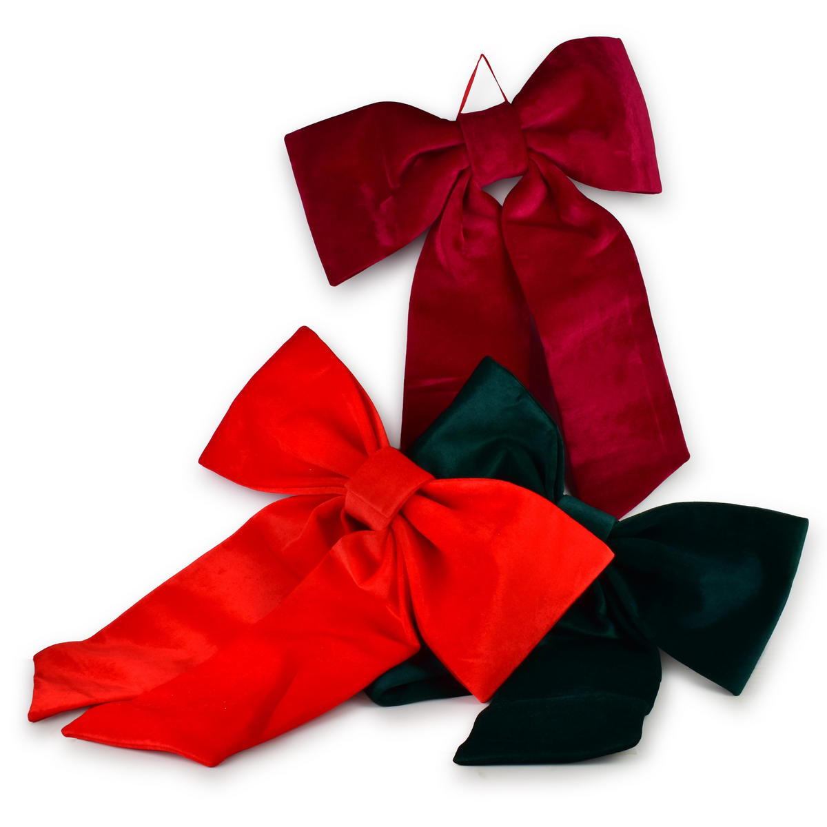 DEKOSCHLEIFE Santa Lila Rot - Rot, Textil (78/90/78cm) - Mondex
